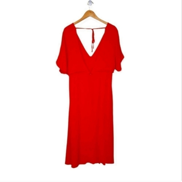 Revolve Privacy Please Samara Red Orange Midi Dress Size XL - Picture 5 of 7